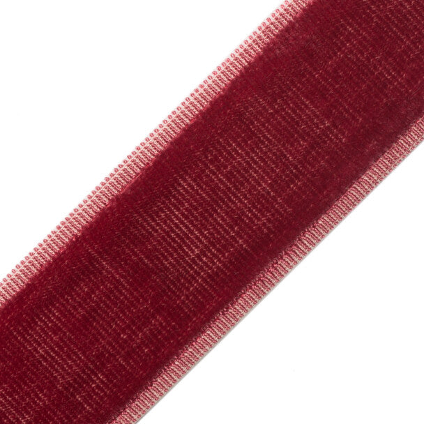 Sloane Velvet Border - Crimson