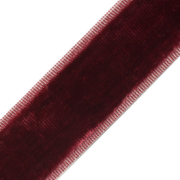 Sloane Velvet Border - Merlot
