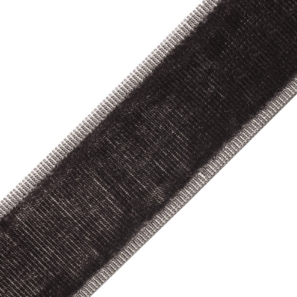 Sloane Velvet Border - Charcoal
