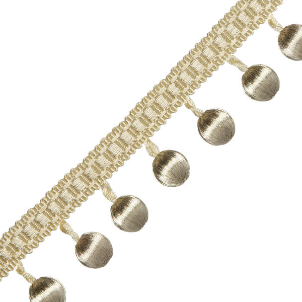 Oberon Beaded Fringe - White Gold