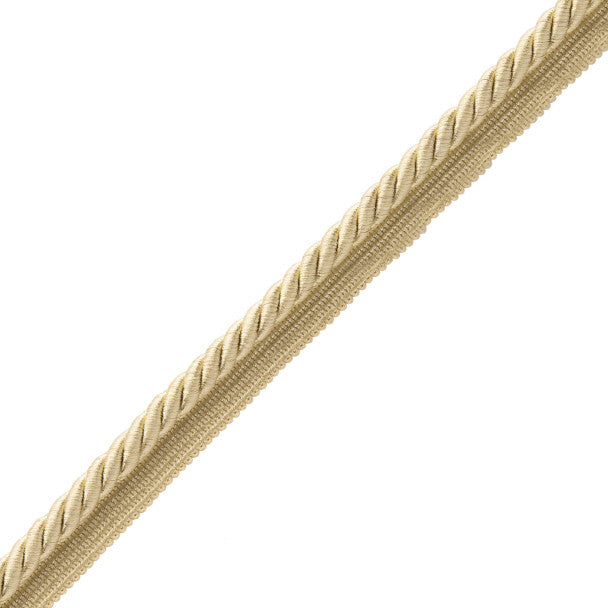 3/8" Oberon Twisted Cord with Tape - White Gold