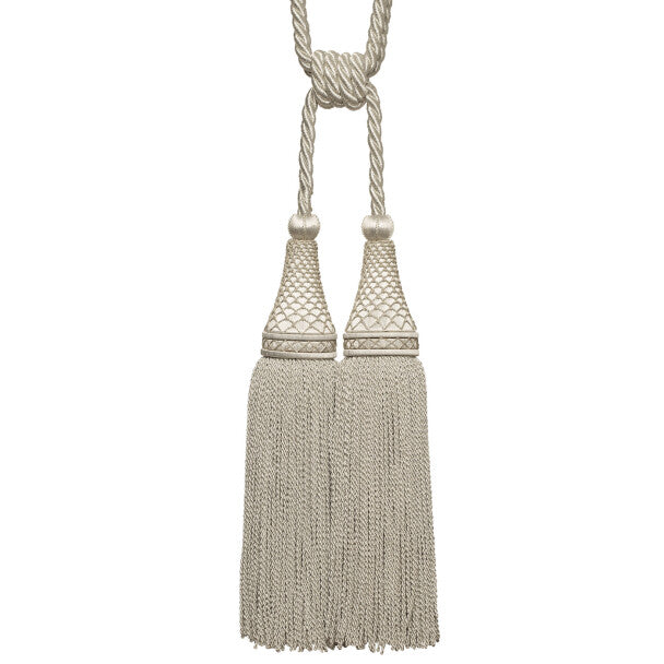 Oberon Double Tassel Tieback - Platinum
