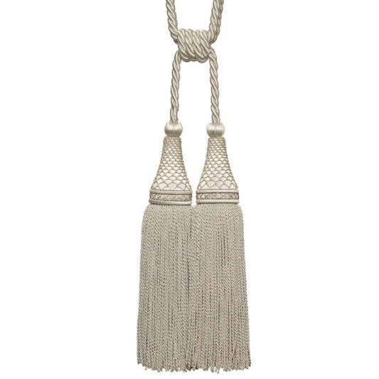 Oberon Double Tassel Tieback - Platinum