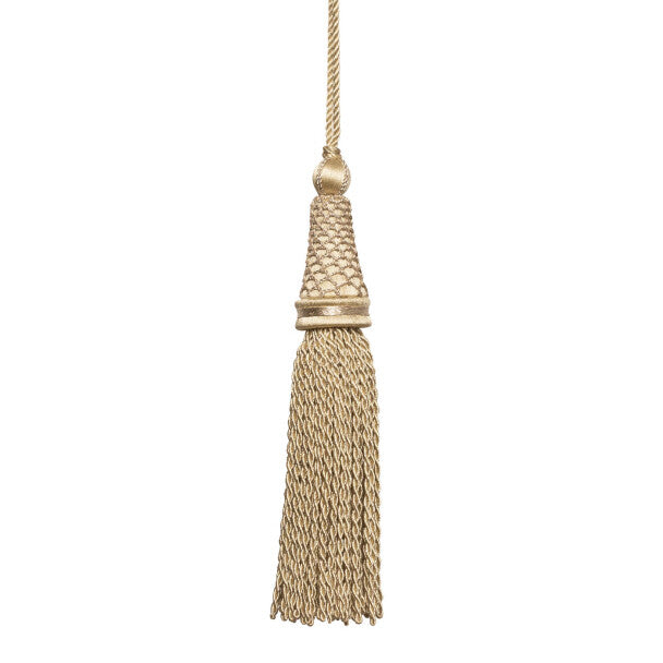 Oberon Key Tassel - White Gold