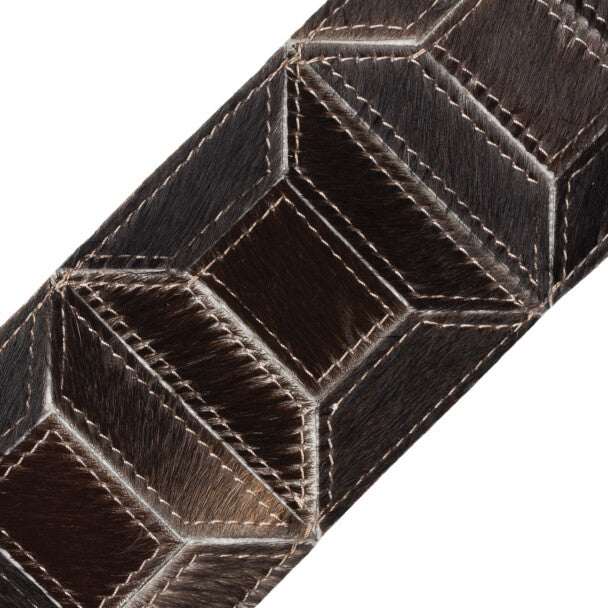 Hair-On-Hide Prism Border - Mahogany