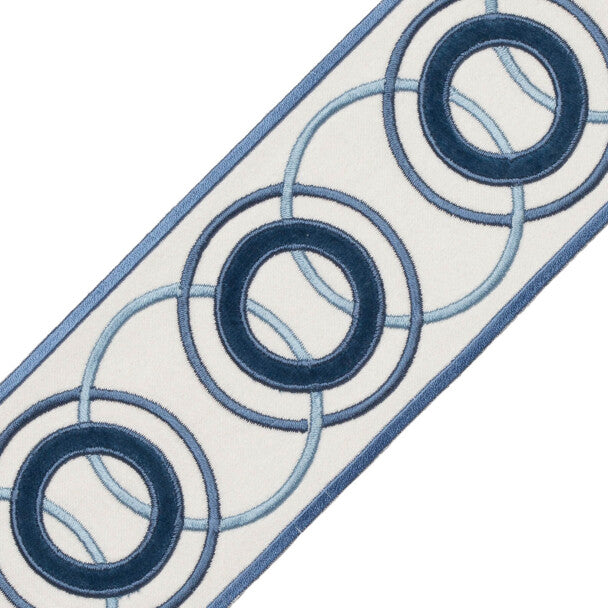 Chevallerie Appliqué Border - Bleu