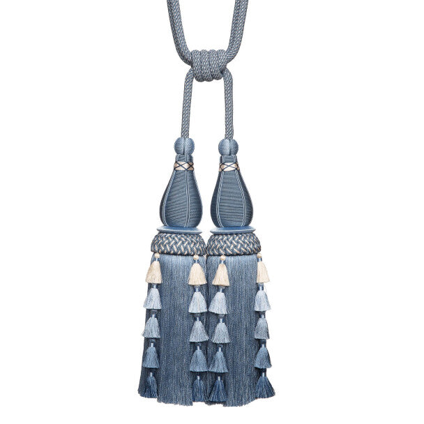 Chevallerie Double Tassel Tieback - Bleu