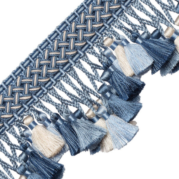 Chevallerie Scalloped Tassel Fringe - Bleu