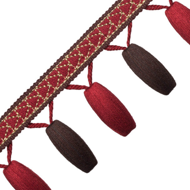 Torero Beaded Fringe - Cochineal