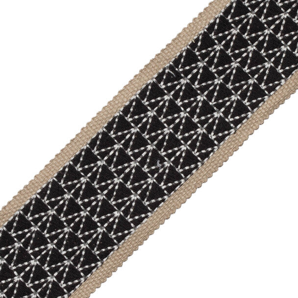 Torero Embroidered Border - Obsidian