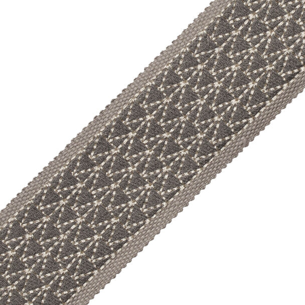 Torero Embroidered Border - Granite