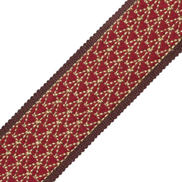 Torero Embroidered Border - Cochineal