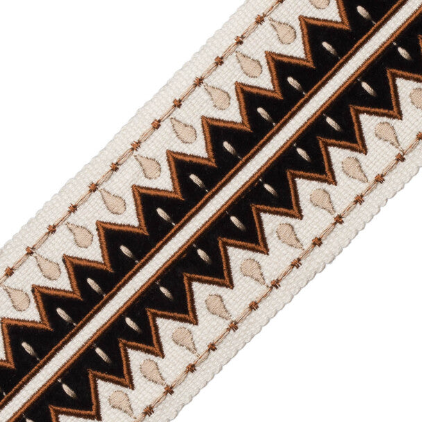 Uxmal Appliqué Border - Obsidian