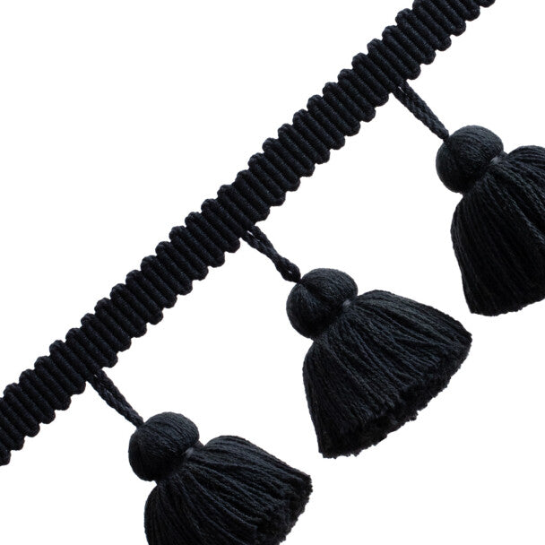 Positano Jumbo Tassel Fringe - Onyx