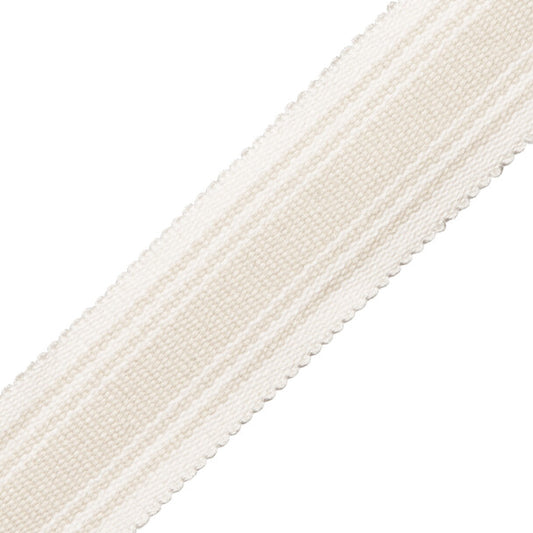 Sorrento Cotton Striped Border - Oyster