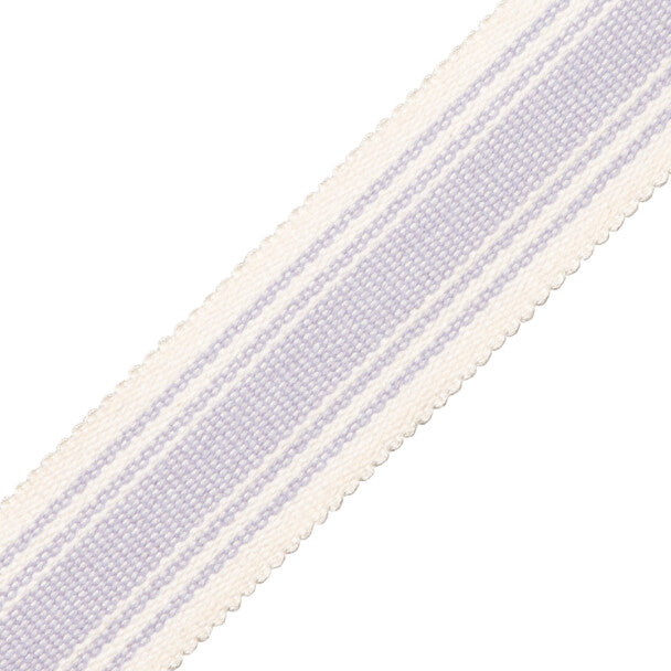 Sorrento Cotton Striped Border - Lavender