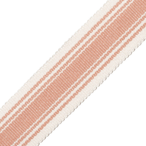 Sorrento Cotton Striped Border - Blush
