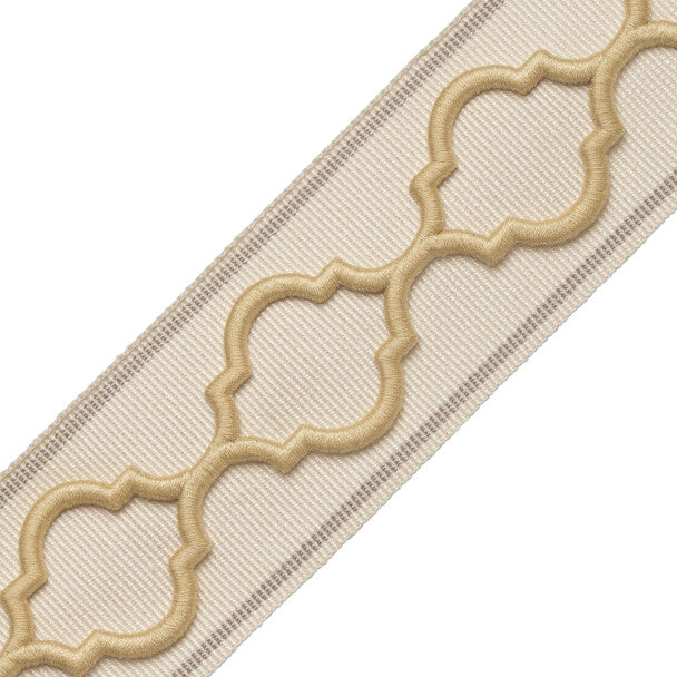Corinne Embroidered Border - Cornsilk