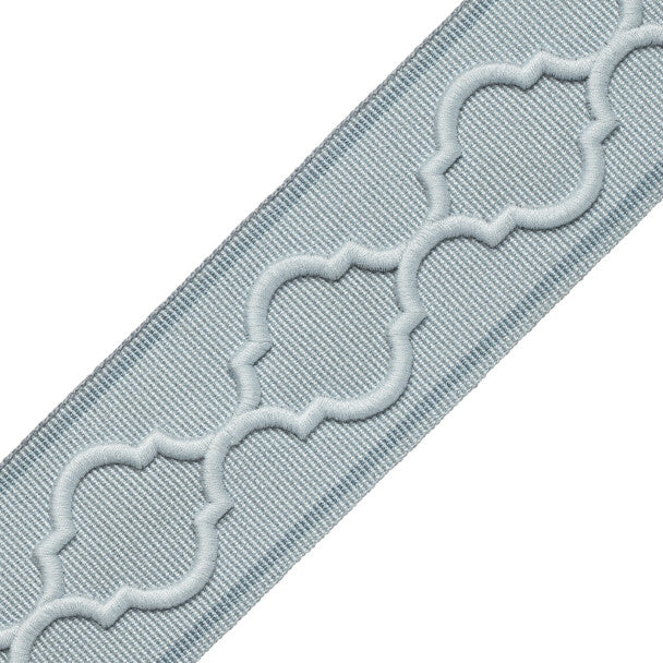 Corinne Embroidered Border - Porcelain