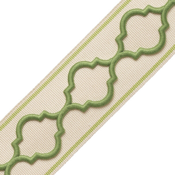 Corinne Embroidered Border - Leaf