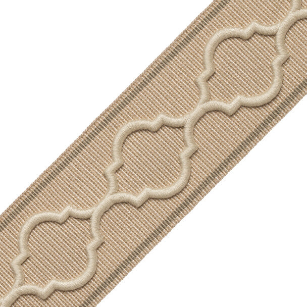 Corinne Embroidered Border - Linen