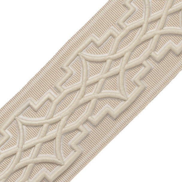Mireille Embroidered Border - Pearl