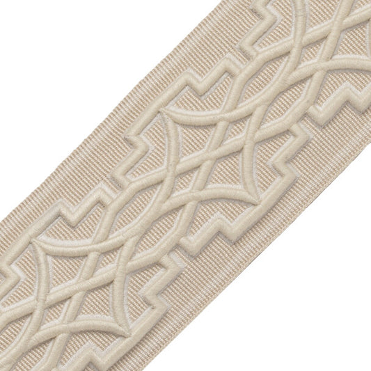 Mireille Embroidered Border - Pearl
