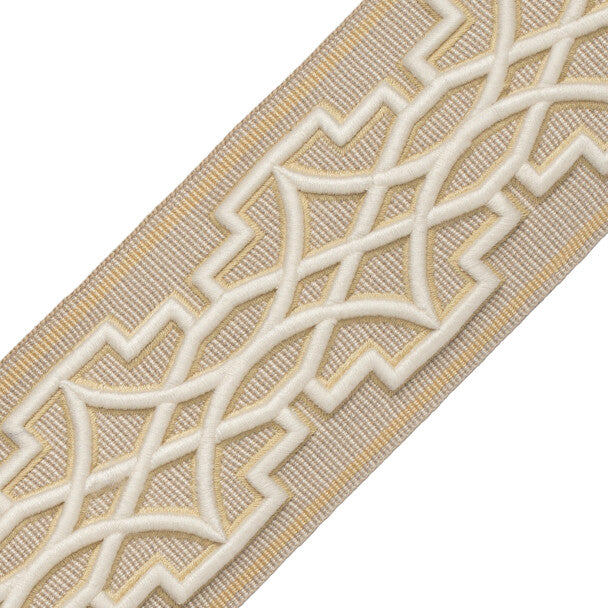 Mireille Embroidered Border - Cornsilk