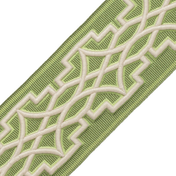 Mireille Embroidered Border - Leaf
