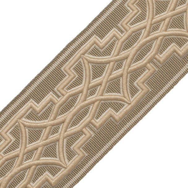 Mireille Embroidered Border - Linen