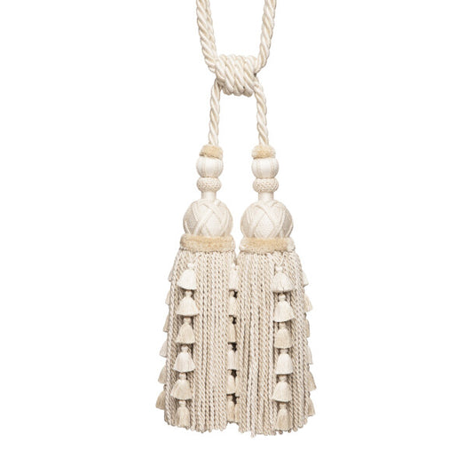 Veronique Double Tassel Tieback - Pearl