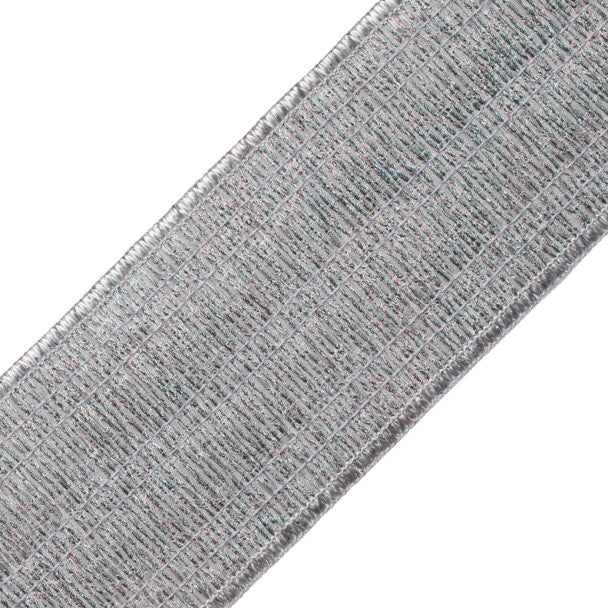 Merengue Pleated Metallic Border - Tidewater