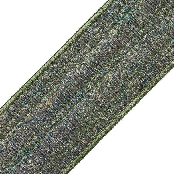 Merengue Pleated Metallic Border - Garden