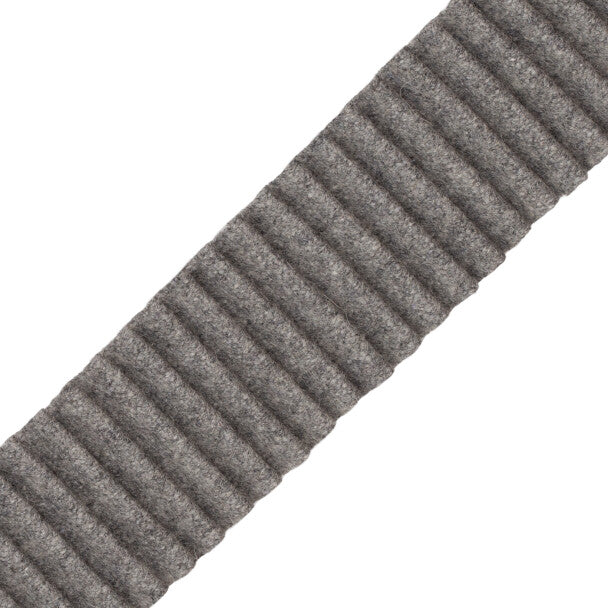 Promenade Pleated Wool Border - Pebble