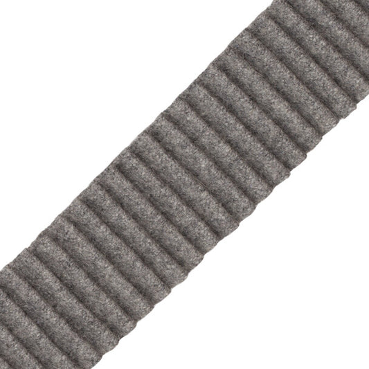 Promenade Pleated Wool Border - Pebble