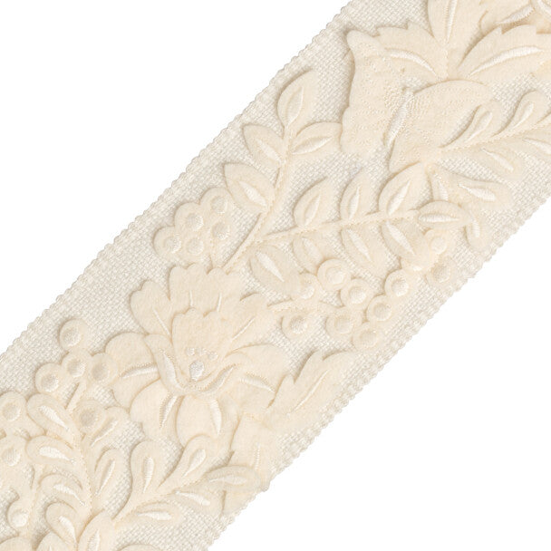 Giardino Appliqué Border - Creme