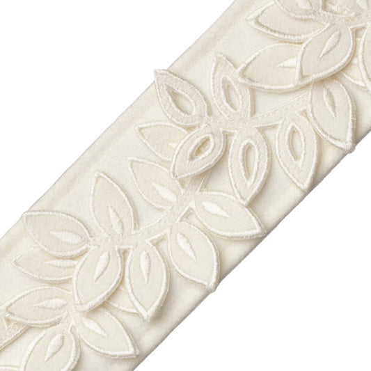 Botanico Appliqué Border - Ivory