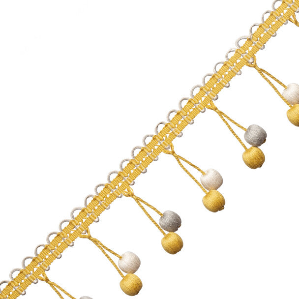 Veranda Linen Beaded Fringe - Goldenrod