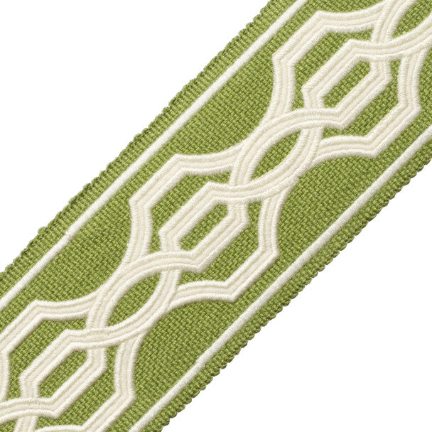 Veranda Linen Appliqué Border - Leaf
