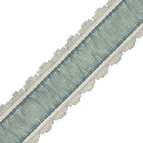 Tiverton Pleated Border - Aqua