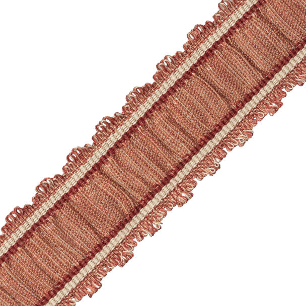 Tiverton Pleated Border - Vermillion