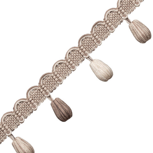 Tiverton Beaded Fringe - Charcoal