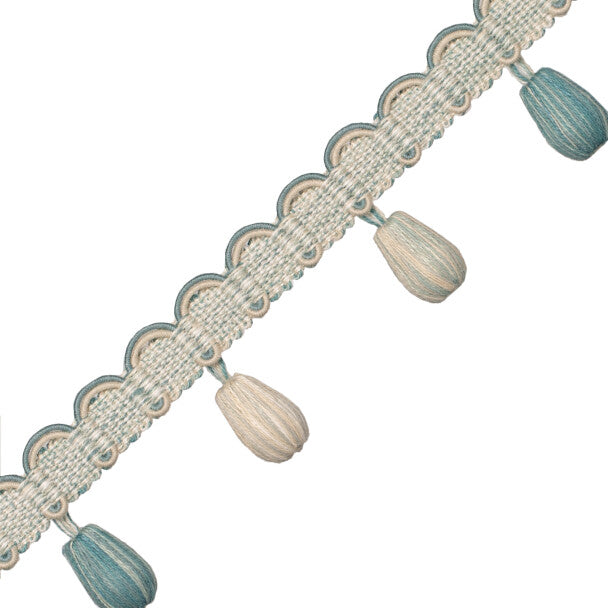 Tiverton Beaded Fringe - Aqua