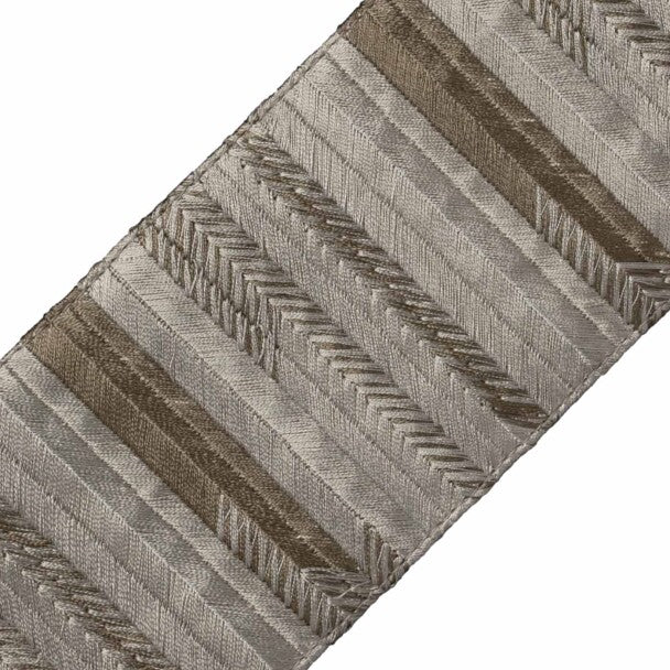 Moonlight Embroidered Border - Titanium