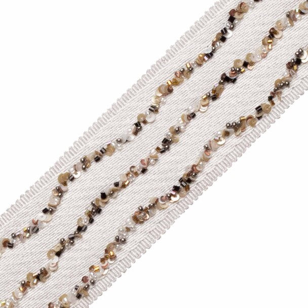 Galaxy Beaded Border - Titanium