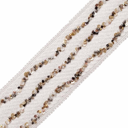 Galaxy Beaded Border - Titanium