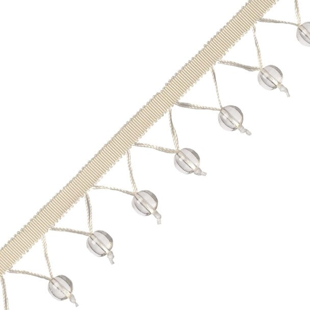 Meteor Glass Bead Fringe - Titanium