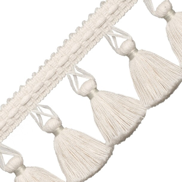 Bali Cotton Tassel Fringe - Cream