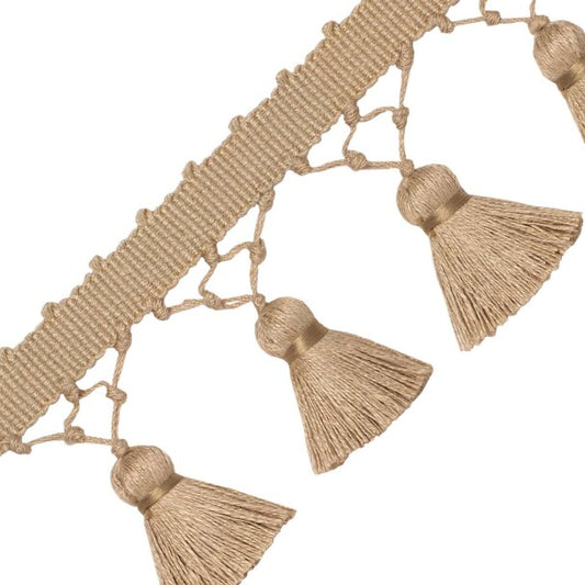 Bali Jute Knotted Tassel Fringe - Burlap