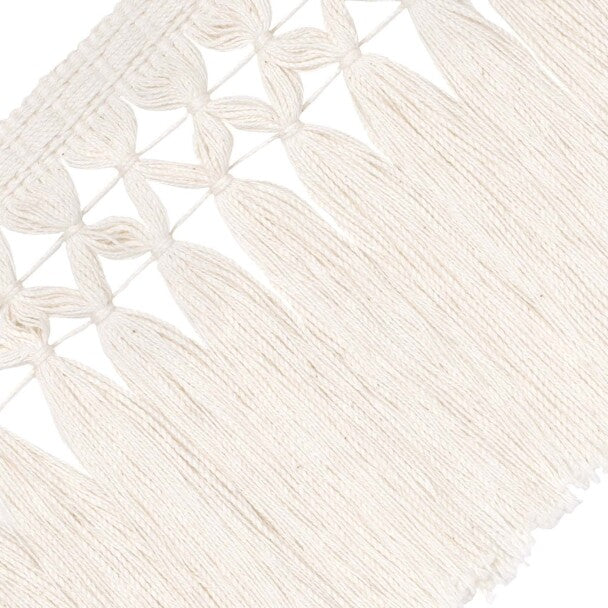Bali Cotton Skirt Fringe - Cream